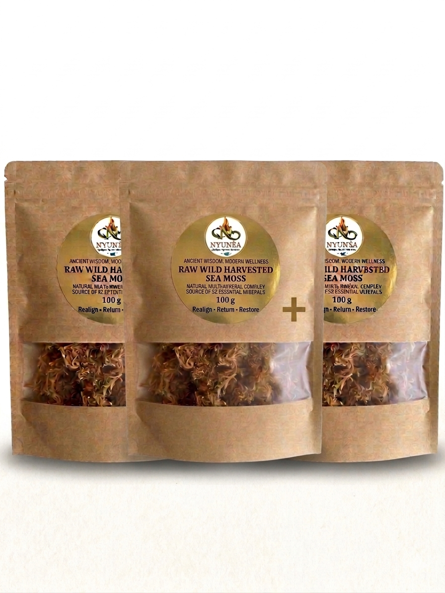 🪸NYUNÈA®                                                                                                             Raw SEA MOSS   ~Wild Harvested~                 -Natural 92 Multi-Mineral Complex-                           (1x)/(2x)/(3x) (100gr Packs)