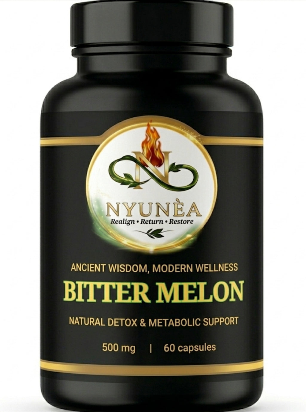 🌿 NYUNÈA®                                                               Bitter Melon -Metabolic & Detox Supplement & Vitamin C- (500mg / 60 Capsules)
