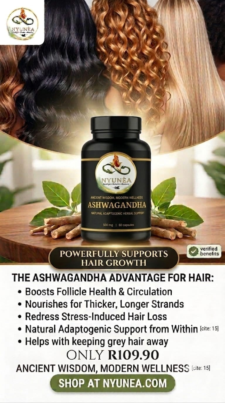 🌿 NYUNÈA®                                           Ashwagandha -Stress & Mood Support-                                              (500mg / 60 Capsules)