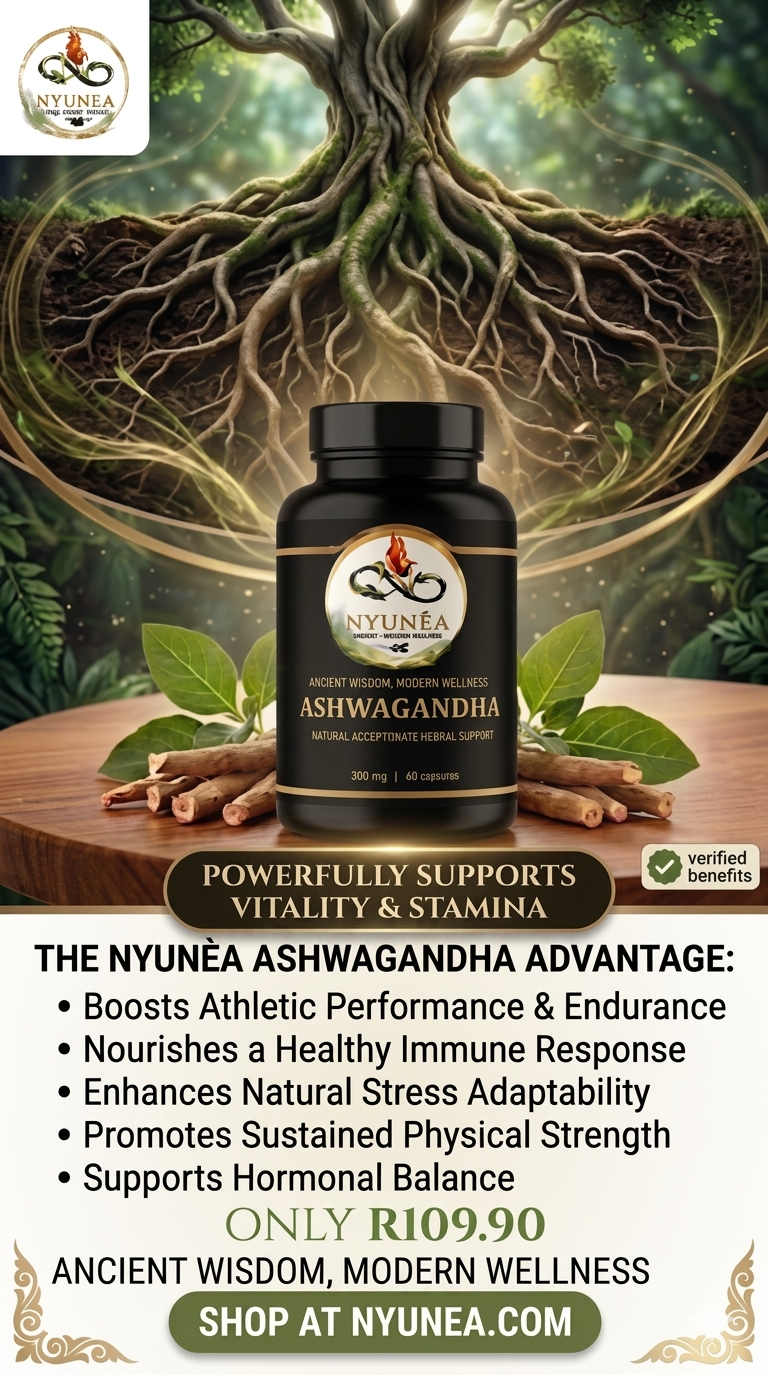 🌿 NYUNÈA®                                           Ashwagandha -Stress & Mood Support-                                              (500mg / 60 Capsules)