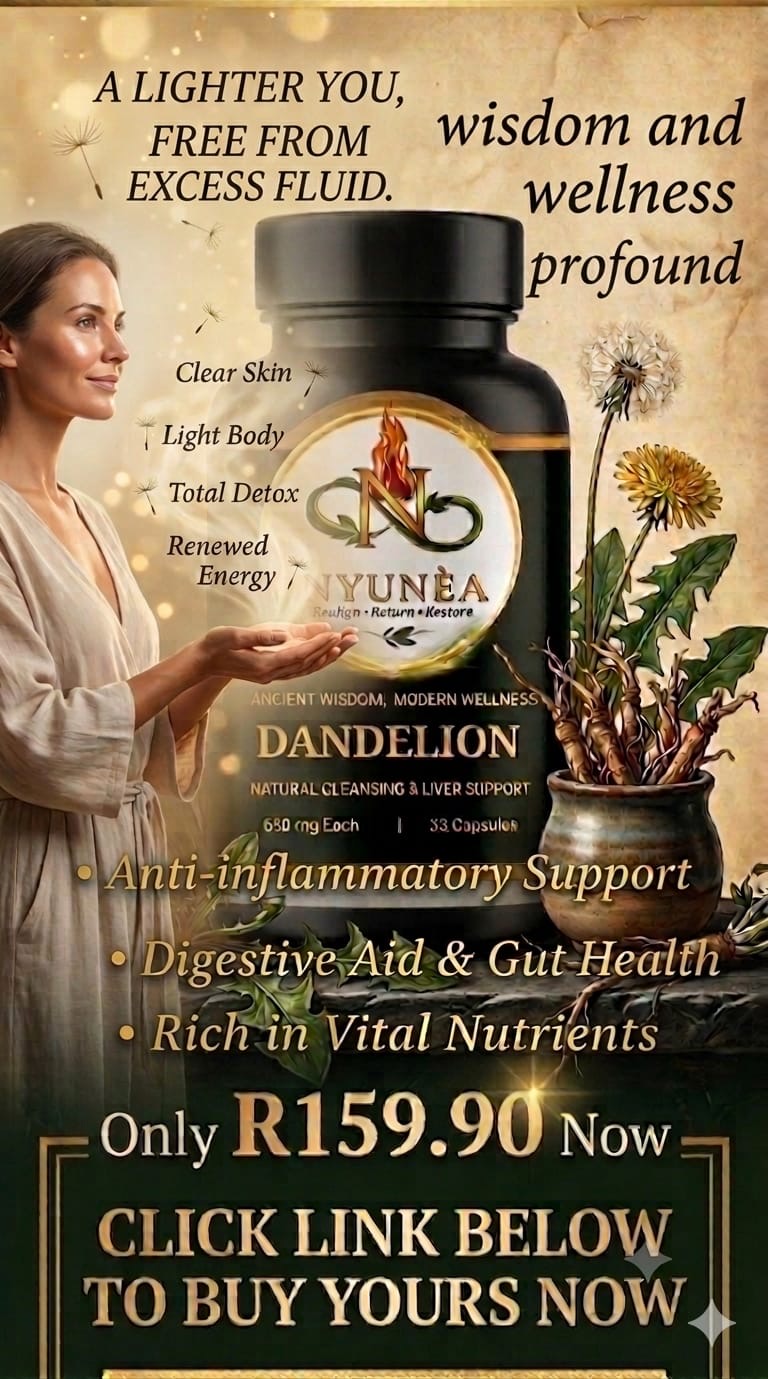 🌿 🌼 NYUNÈA®                                                         Dandelion -Herbal Detox & Liver Support-  (650mg / 33 Capsules)