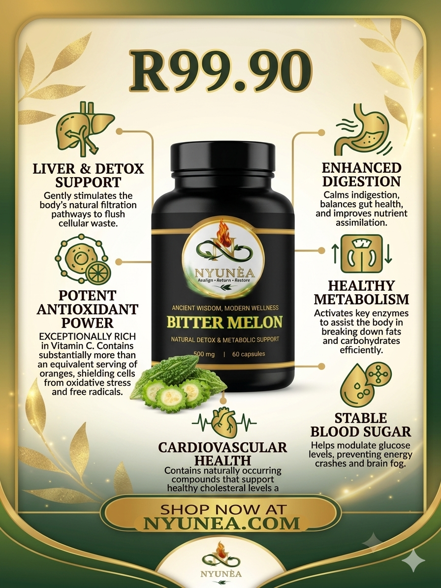 🌿 NYUNÈA®                                                               Bitter Melon -Metabolic & Detox Supplement & Vitamin C- (500mg / 60 Capsules)