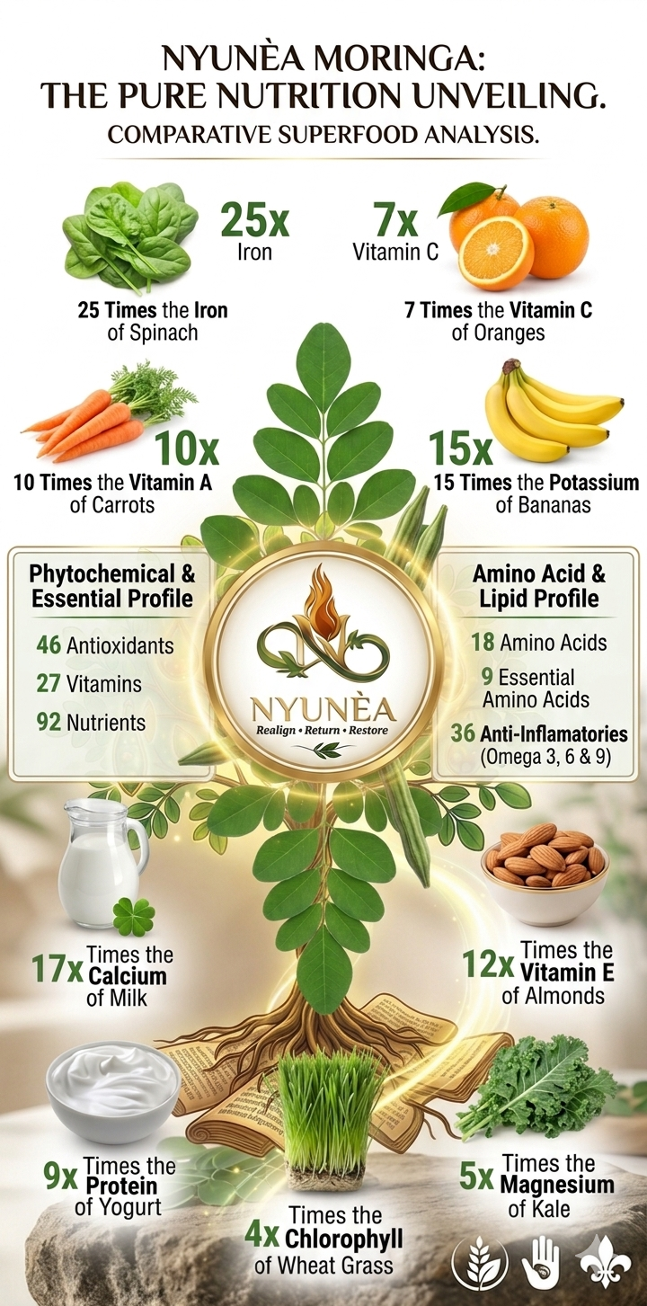 🌿 NYUNÈA® 
Moringa Leaf Powder Raw (MiracleTree) -Immune Booster- (100gr Packs)