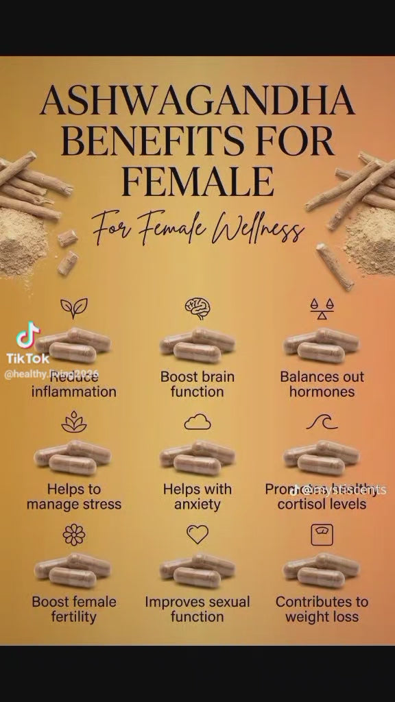 🌿 NYUNÈA®                                           Ashwagandha -Stress & Mood Support-                                              (500mg / 60 Capsules)