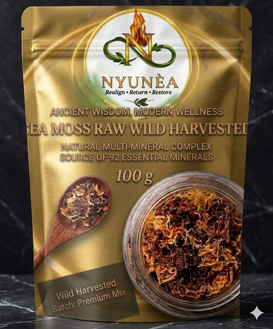Product Title: Nyuneà Raw Wild Harvested Sea Moss – Premium Multi-Mineral Complex